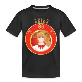 Zodiaque - Horoscope - Bélier - Cadeaux - T-shirt bio Premium Enfant - noir - Devant