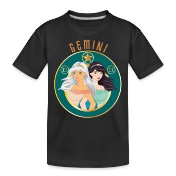 Zodiaque - Horoscope - Gémeaux - Cadeaux - T-shirt bio Premium Enfant - noir - Devant