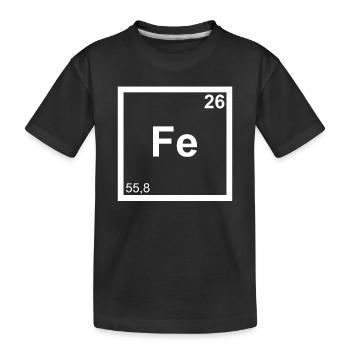 Iron Iron Periodic Table Triathlete Iron Man Tea - Kids' Premium Organic T-Shirt - black - Front