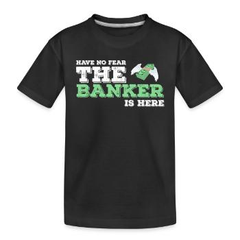 Banker Bankier Bankkaufmann Bank Geschenkidee - Kinder Premium Bio T-Shirt - Schwarz - Vorne