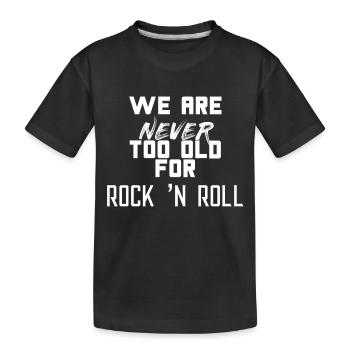 ROCK AND ROLL - Kids' Premium Organic T-Shirt - black - Front
