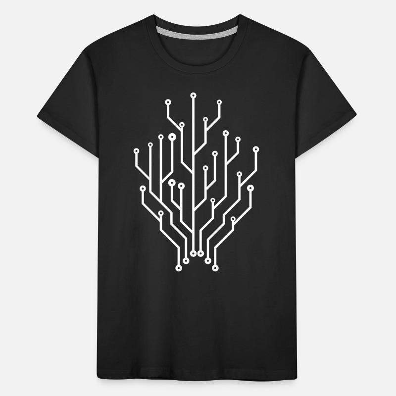 Platine Verbindungen Programmierer Informatik Baum Kinder Premium Bio T-Shirt