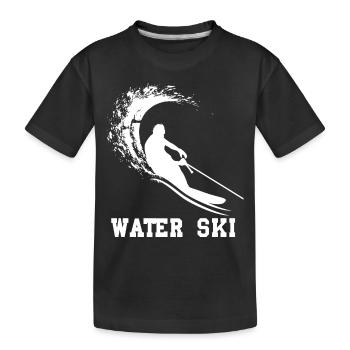 Cadeau de ski nautique - T-shirt bio Premium Enfant - noir - Devant