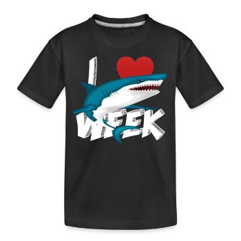 Ich liebe Shark Week Cute Neuheit Geschenkidee für Shark Lovers Graphic Shark - Kinder Premium Bio T-Shirt - Schwarz - Vorne
