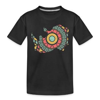 Silhouette Africa gift rhino rhino pattern - Kids' Premium Organic T-Shirt - black - Front