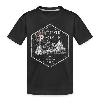 Je déteste les gens - Je déteste les gens - T-shirt bio Premium Enfant - noir - Devant