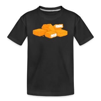 Poulet Nuggets Poulet Nuggs Fast Food Hunger - T-shirt bio Premium Enfant - noir - Devant