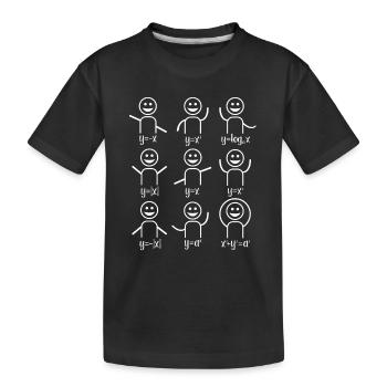 Professeur de maths algèbre danse maths - T-shirt bio Premium Enfant - noir - Devant