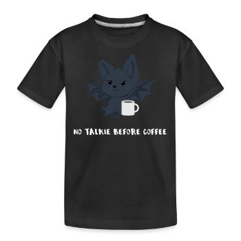 Bat - bat T-shirt - moufle du matin - T-shirt bio Premium Enfant - noir - Devant