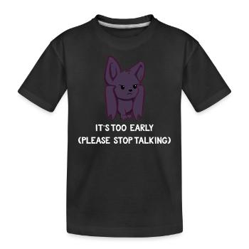 Bat - bat T-shirt - moufle du matin - T-shirt bio Premium Enfant - noir - Devant