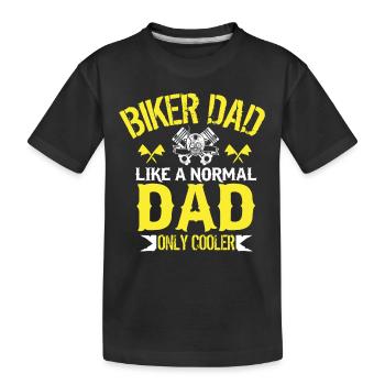 Motard, motocyclette - T-shirt bio Premium Enfant - noir - Devant
