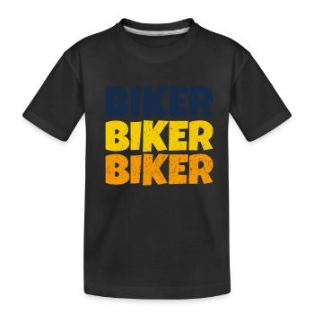 Motard, motocyclette - T-shirt bio Premium Enfant - noir - Devant