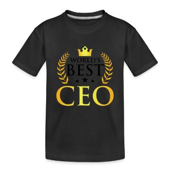 Meilleur design de PDG en or - T-shirt bio Premium Enfant - noir - Devant