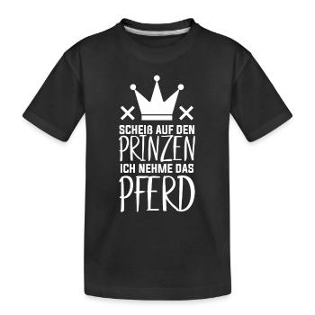 Je vais chier sur le prince - T-shirt bio Premium Enfant - noir - Devant