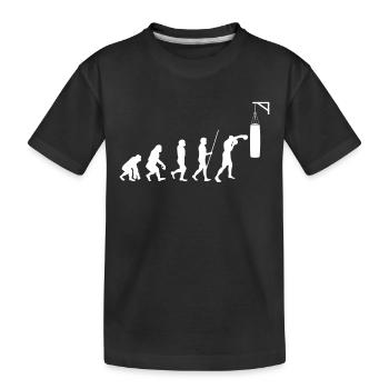 Evolution Boxer Boxe Boxe Gants de boxe - T-shirt bio Premium Enfant - noir - Devant