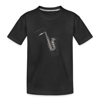 Saxophone Musical Instrument - Kids' Premium Organic T-Shirt - black - Front