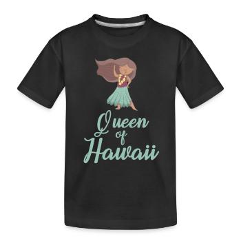 Königin von Hawaii - Kinder Premium Bio T-Shirt - Schwarz - Vorne