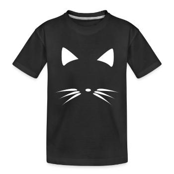 Chat chat visage cadeau chat mignon - T-shirt bio Premium Enfant - noir - Devant