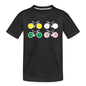 Frankreich Radrennen Tour Radsport Rennrad Trikots - Kinder Premium Bio T-Shirt - Schwarz - Vorne