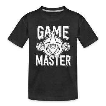 Games Master Role Playing Dice Druid Wizard - Kids' Premium Organic T-Shirt - black - Front