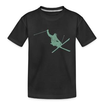 Freestyle ski jump vintage gift - Kids' Premium Organic T-Shirt - black - Front