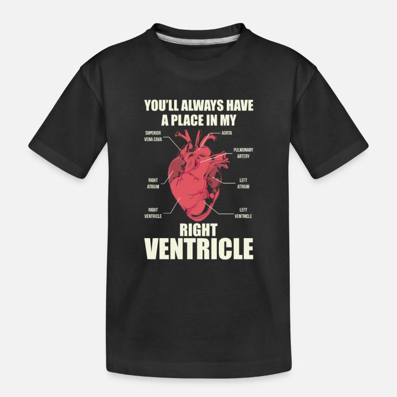 Rettungsdienst -Right Ventricle - Kinder Premium Bio T-Shirt - Schwarz