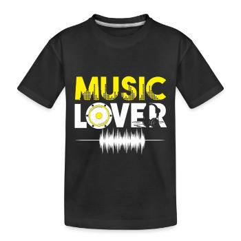 Music Lover musique amant musique cadeau - T-shirt bio Premium Enfant - noir - Devant