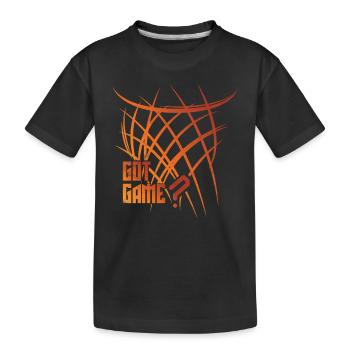 Basketball Saying Gift Abstract Laying Machine - Kids' Premium Organic T-Shirt - black - Front