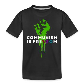 Le communisme est la liberté - T-shirt bio Premium Enfant - noir - Devant
