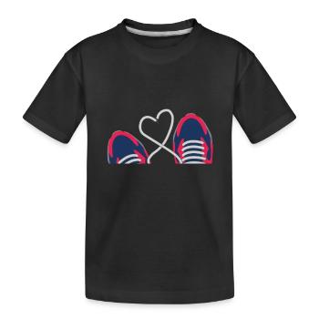 L'amour en cours d'exécution v2 - T-shirt bio Premium Enfant - noir - Devant