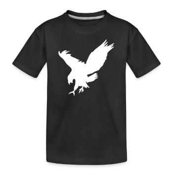 L'aigle blanc - T-shirt bio Premium Enfant - noir - Devant