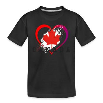 J'aime le canada - T-shirt bio Premium Enfant - noir - Devant