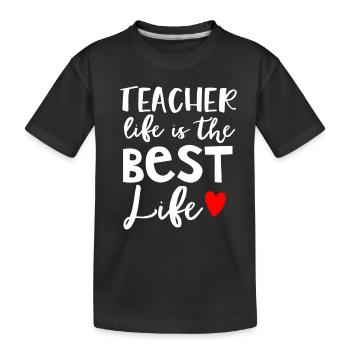 Teacher Gift Education School Sayings Teacher Training - Kids' Premium Organic T-Shirt - black - Front