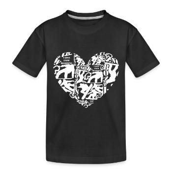 Snowboard - Kinder Premium Bio T-Shirt - Schwarz - Vorne