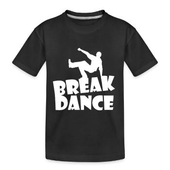 Breakdance - Kinder Premium Bio T-Shirt - Schwarz - Vorne