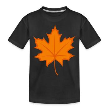 Ahorn Herbst - Kinder Premium Bio T-Shirt - Schwarz - Vorne