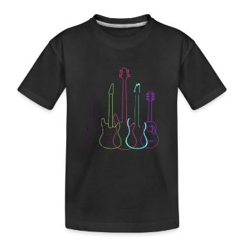 Guitares - T-shirt bio Premium Enfant - noir - Devant