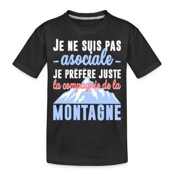 La compagnie de la montagne - T-shirt bio Premium Enfant - noir - Devant