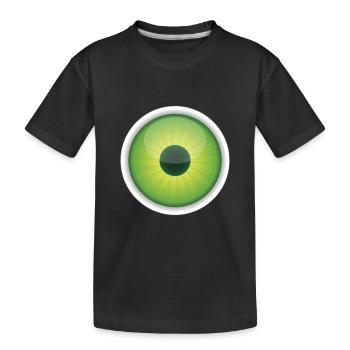 eye - Kids' Premium Organic T-Shirt - black - Front