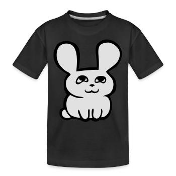 lapin bébé trop mignon - T-shirt bio Premium Enfant - noir - Devant