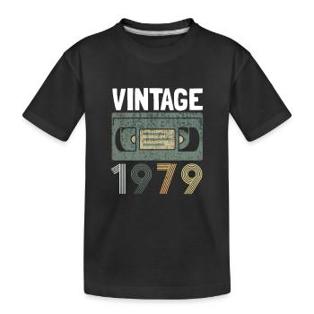 Vintage 1979 - Kinder Premium Bio T-Shirt - Schwarz - Vorne