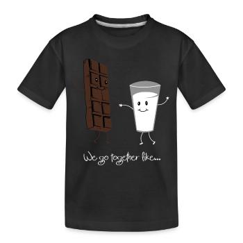 chocolat au lait - T-shirt bio Premium Enfant - noir - Devant
