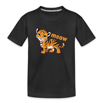 Doux tigre - T-shirt bio Premium Enfant - noir - Devant