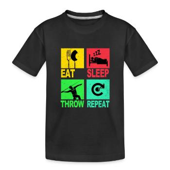 Javelin ThrowIng Ancient Greece Athlete Spear - Kids' Premium Organic T-Shirt - black - Front