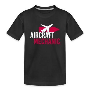 Fluggerätmechaniker - Kinder Premium Bio T-Shirt - Schwarz - Vorne