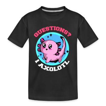 Axolotl Reptile Salamandre Aquarium Kawaii Lurch - T-shirt bio Premium Enfant - noir - Devant