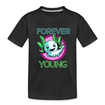 Axolotl Reptile Salamander Aquarium Kawaii Lurch - Kinder Premium Bio T-Shirt - Schwarz - Vorne