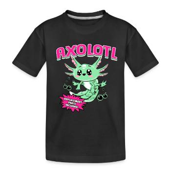 Axolotl Reptile Salamandre Aquarium Kawaii Lurch - T-shirt bio Premium Enfant - noir - Devant