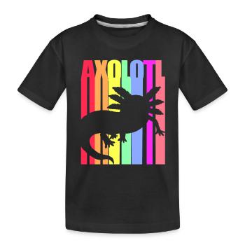 Axolotl Reptile Salamandre Aquarium Kawaii Lurch - T-shirt bio Premium Enfant - noir - Devant