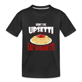 Pasta Spaghetti FSM Italien Nudeln Pesto Koch - Kinder Premium Bio T-Shirt - Schwarz - Vorne